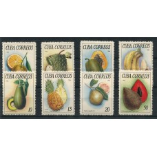 CUBA 1965 FRUTOS Y FRUTAS SERIE COMPLETA DE ESTAMPILLAS MINT